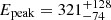 $ E_{\mathrm{peak}} = 321^{+128}_{-74} $