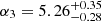 $ \alpha_3 = 5.26^{+0.35}_{-0.28} $