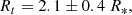 $$ \begin{aligned} R_t = 2.1 \pm 0.4~R_*, \end{aligned} $$