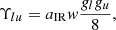 $$ \begin{aligned} \Upsilon _{lu} = a_\mathrm{IR} w \frac{g_l g_u}{8}, \end{aligned} $$