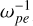 $\omega _{pe}^{ - 1}$