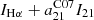 $ I_{\mathrm{H\alpha}} + a_{21}^{\mathrm{C07}} I_{21} $