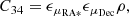 $$ \begin{aligned}&C_{34} = \epsilon _{\mu _{\rm RA*}}\epsilon _{\mu _{\rm Dec}}\rho ,\end{aligned} $$
