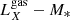 $ L_{X}^\mathrm{{gas}} - M_{*} $