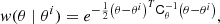 $$ \begin{aligned} { w}(\theta \mid \theta ^i) = e^{-\frac{1}{2} \left(\theta - \theta ^i \right)^T \mathsf C _{\theta }^{-1}\left(\theta - \theta ^i \right)}, \end{aligned} $$