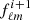 $ f_{\ell m}^{i+1} $