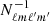 $ N_{\ell m \ell^{\prime} m^{\prime}}^{-1} $