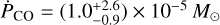 ${{\dot P}_{{\rm{CO}}}} = \left( {1.0_{ - 0.9}^{ + 2.6}} \right) \times {10^{ - 5}}\,{M_ \odot }$