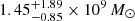 $ 1.45^{+1.89}_{-0.85} \times 10^9\,M_{\odot} $