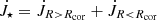 $ \dot{J}_\star=\dot{J}_{R > R_{\mathrm{cor}}}+\dot{J}_{R < R_{\mathrm{cor}}} $