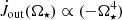 $ \dot{J}_{\mathrm{out}}(\Omega_\star)\propto(-\Omega_\star^4) $