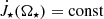 $ \dot{J}_\star(\Omega_\star) =\mathrm{const} $