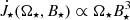 $ \dot{J}_\star(\Omega_\star, B_\star)\propto \Omega_\star B_\star^{3} $