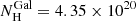 $ N_{\mathrm{H}}^{\mathrm{Gal}}=4.35\times 10^{20} $