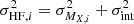 $ \sigma_{ {\rm HF},i}^2 = \sigma_{M_{X,i}}^2 + \sigma_{\rm int}^2 $