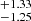 $ ^{+1.33}_{-1.25} $