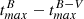 $ t_{max}^B - t_{max}^{B-V} $
