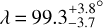 $\lambda = 99.3_{ - 3.7}^{ + 3.8}^\circ $