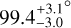 $99.4_{ - 3.0}^{ + 3.1}^\circ $