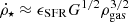 $ \dot{\rho}_\star \approx \epsilon_{\mathrm{SFR}} G^{1/2} \rho_{\mathrm{gas}}^{3/2} $
