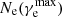 $ N_{\rm e}(\gamma_{\rm e}^\mathrm{max}) $
