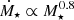 $ \dot{M}_\star \propto M_\star^{0.8} $