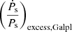 $ \left( \frac{\dot{P}_{\mathrm{s}} }{ {P}_{\mathrm{s}}} \right)_{\mathrm{excess, Galpl}} $