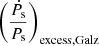 $ \left( \frac{\dot{P}_{\mathrm{s}} }{ {P}_{\mathrm{s}}} \right)_{\mathrm{excess, Galz}} $