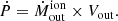 $$ \begin{aligned} {\dot{P}}={\dot{M}}_{\mathrm{out}}^{\mathrm{ion}}\times {V_{\mathrm{out}}}. \end{aligned} $$
