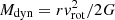 $ M_{\rm dyn} = rv^2_{\rm rot}/2G $