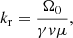 $$ \begin{aligned} k_{\mathrm{r} } = \frac{\Omega _0}{\gamma v \mu }, \end{aligned} $$