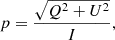$$ \begin{aligned} p = \frac{\sqrt{Q^2 + U^2}}{I} ,\end{aligned} $$