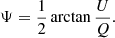 $$ \begin{aligned} \Psi = \frac{1}{2} \arctan \frac{U}{Q}. \end{aligned} $$