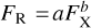 ${F_{\rm{R}}} = aF_{\rm{X}}^b$