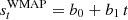 $ s^\mathrm{WMAP}_t = b_0 + b_1\,t $