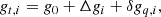 $$ \begin{aligned} g_{t,i}=g_0+\Delta g_i+\delta g_{q,i}, \end{aligned} $$