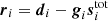 $ \boldsymbol{r}_i=\boldsymbol{d}_i-\boldsymbol{g}_i\boldsymbol{s}_i^\mathrm{tot} $