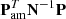 $ \mathbf{P}^T_\mathrm{am}\mathbf{N}^{-1}\mathbf{P} $