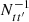 $ N_{tt^{\prime}}^{-1} $