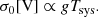 $$ \begin{aligned} \sigma _0[\mathrm{V}]\propto gT_\mathrm{sys} . \end{aligned} $$