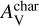$A_{\rm{V}}^{{\rm{char}}}$