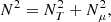 $$ \begin{aligned} N^2 = N_T^2 + N_\mu ^2, \end{aligned} $$