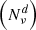 $ \left(N_\nu^d \right) $