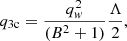 $$ \begin{aligned} q_{\rm 3c} = \frac{q_{ w}^2}{(B^2+ 1)} \frac{\Lambda }{2}, \end{aligned} $$