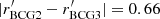 $ | r^\prime_{\rm BCG2}-r^\prime_{\rm BCG3} | = 0.66 $