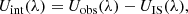 $$ \begin{aligned}&U_{\rm int}(\lambda )=U_{\rm obs}(\lambda )-U_{\rm IS}(\lambda ), \end{aligned} $$