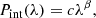 $$ \begin{aligned} P_{\rm int}(\lambda )=c\lambda ^{\beta }, \end{aligned} $$