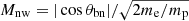 $ M_{\mathrm{nw}} = |\cos{\theta_{\mathrm{bn}}}|/\sqrt{2m_{\mathrm{e}}/m_{\mathrm{p}}} $