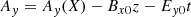 $$ \begin{aligned} A_y = A_y(X)-B_{x0}z -E_{y0}t \end{aligned} $$