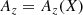 $$ \begin{aligned} A_z = A_z(X) \end{aligned} $$